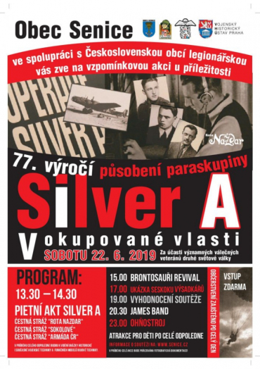 Plakát na letošní akci k uctění památky členů paraskupiny Silver A
