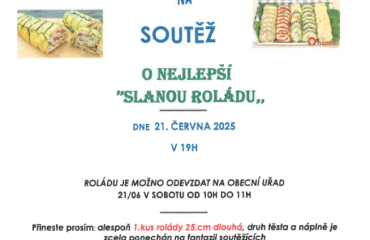 Obec Senice Vás zve na soutěž o nejlepší „SLANOU ROLÁDU“ Obec Senice Vás zve na soutěž o nejlepší „SLANOU ROLÁDU“